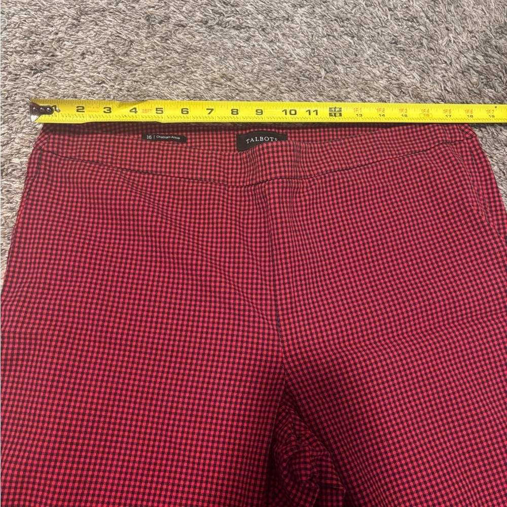 Talbots Red Patterned Dress Pants - Picture 9 of 13